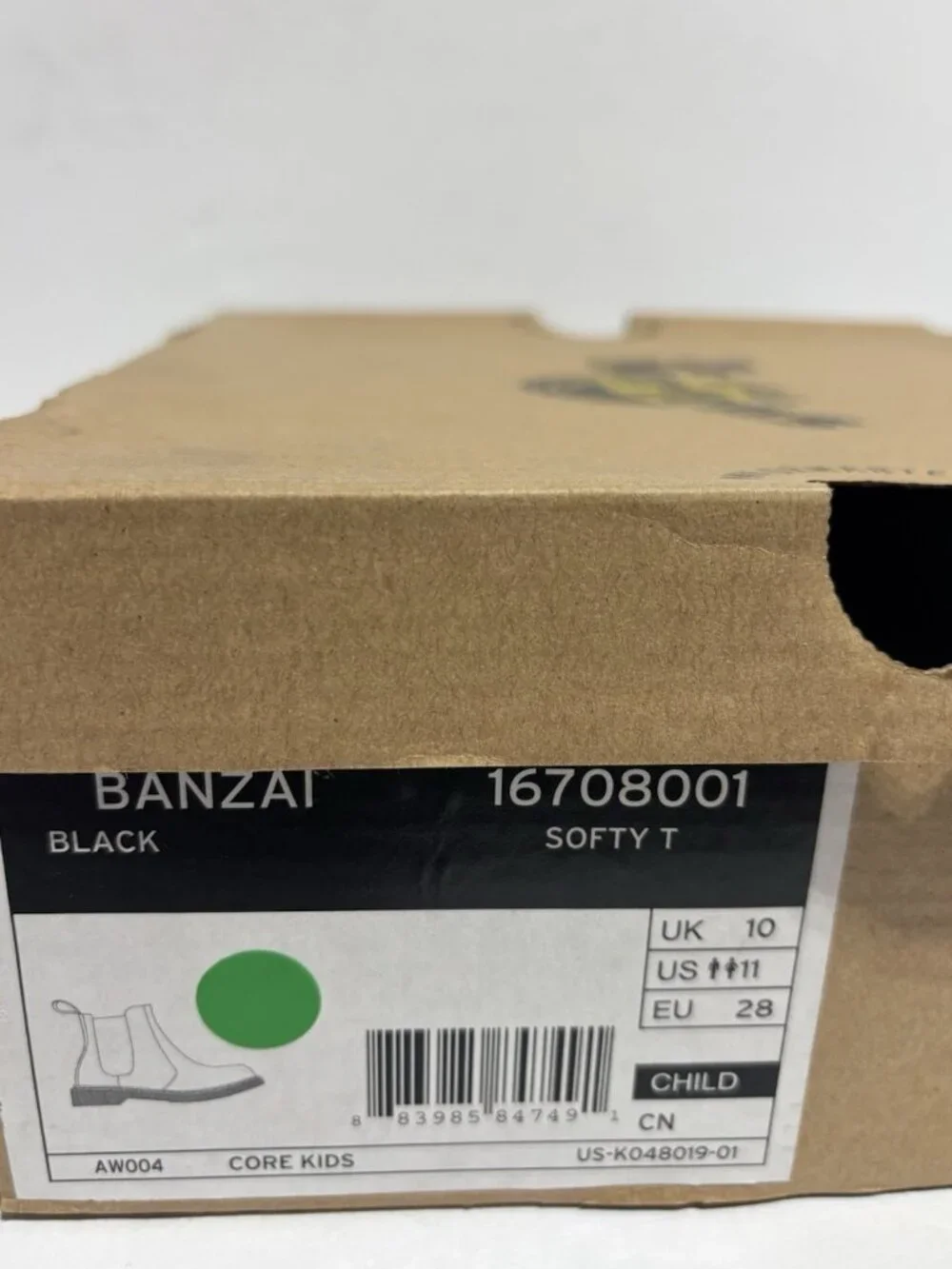 Dr. Martens Little Kids’ Banzai Black Chelsea Boots, Size US 11, UK 10